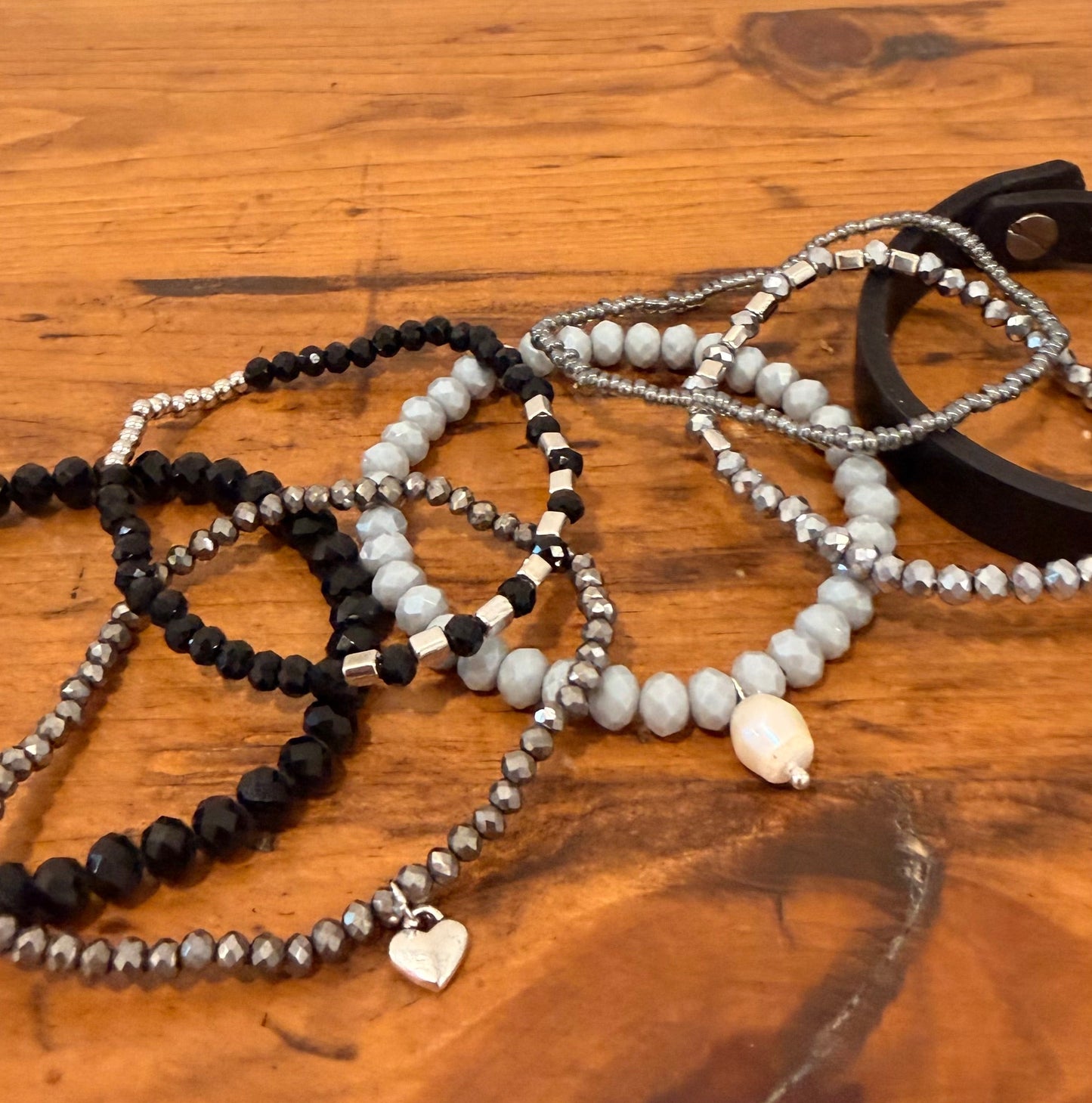 Goth Girl Stretch Bracelet Stack