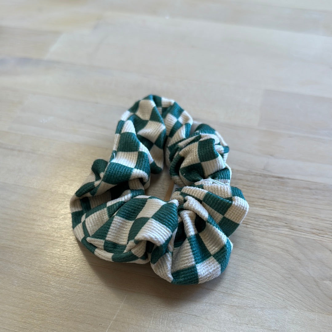 Checkered Velvet Scrunchies