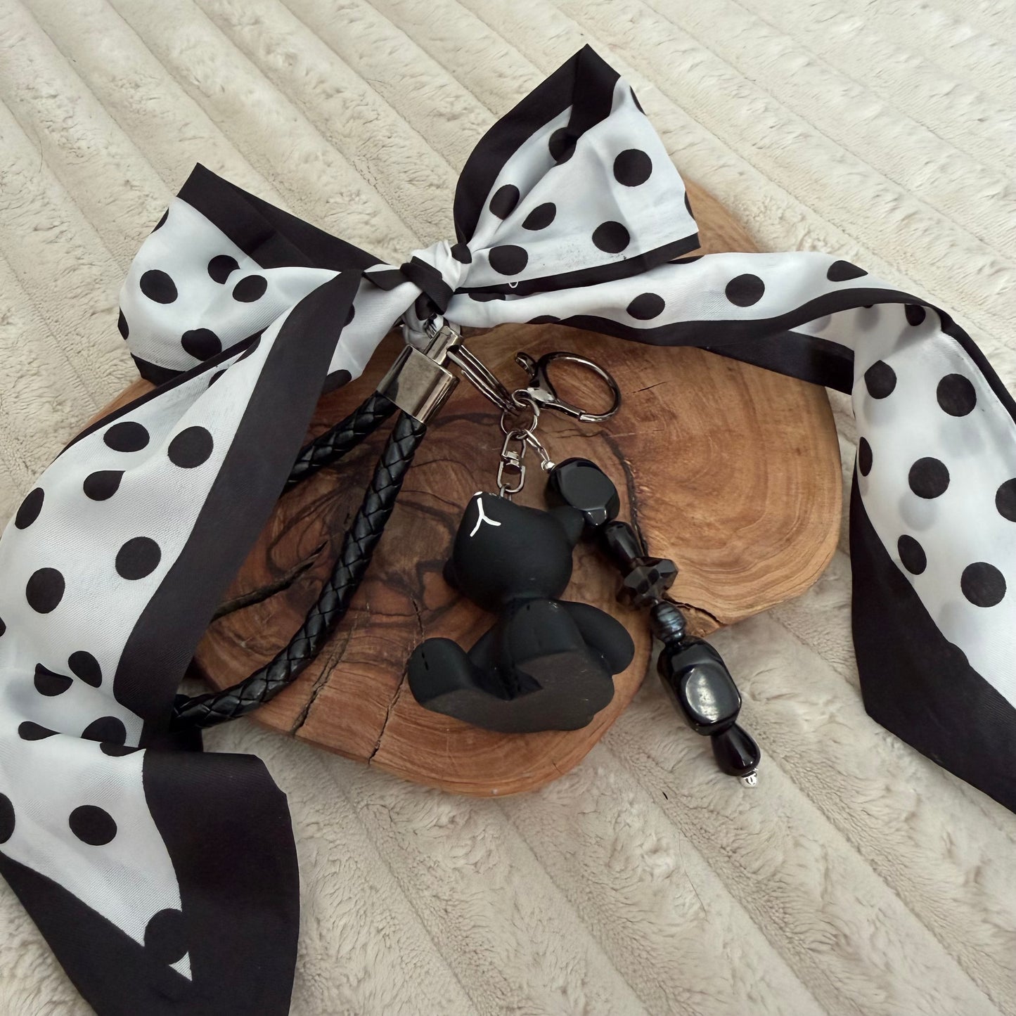 Goth Babe Teddy & Crystal Bag Charm