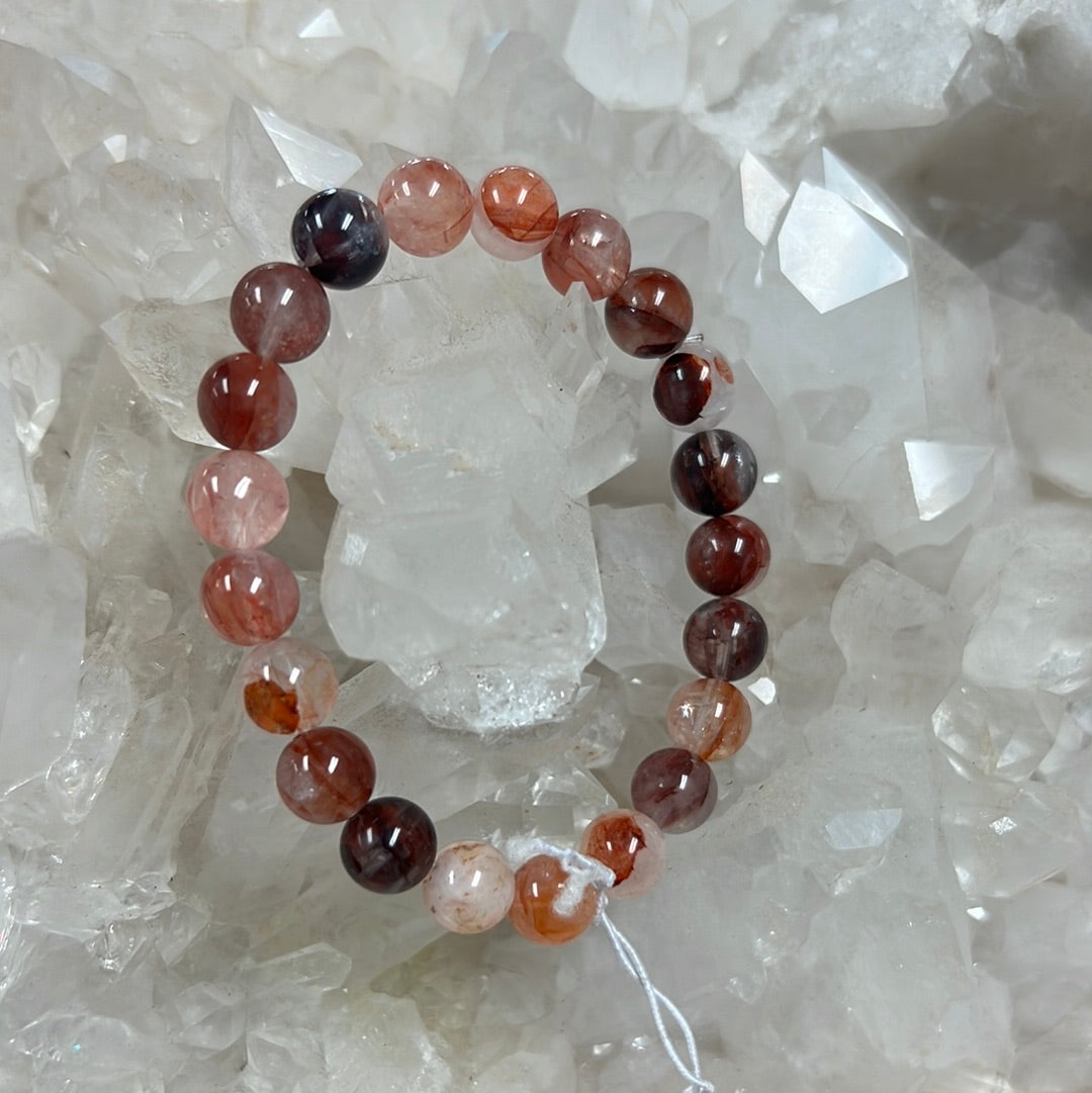Red Phantom Quartz Stretch Bracelet