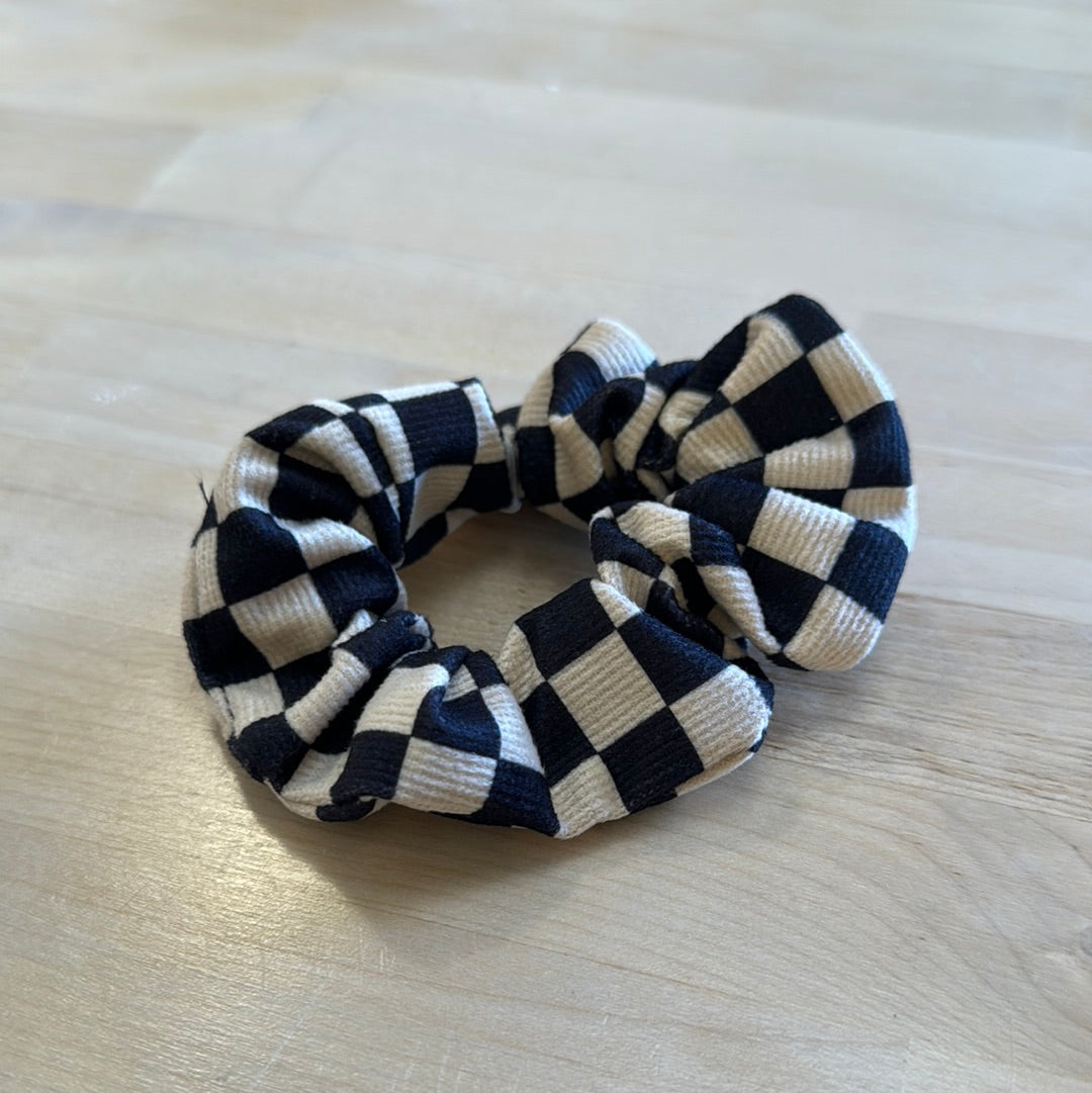Checkered Velvet Scrunchies
