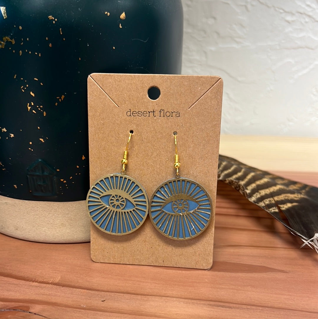 Evil Eye Radiance Clay Earrings