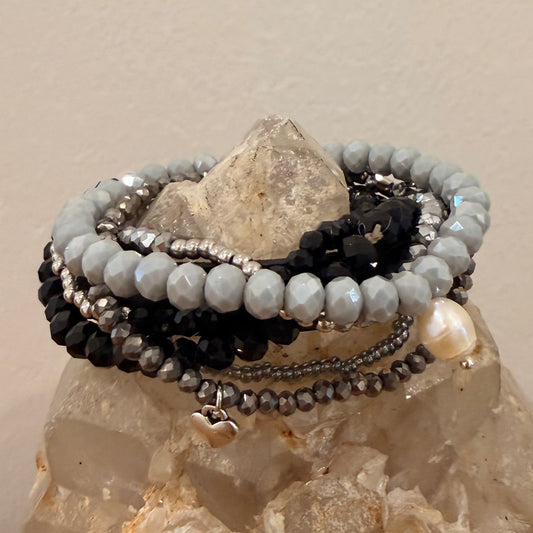 Goth Girl Stretch Bracelet Stack