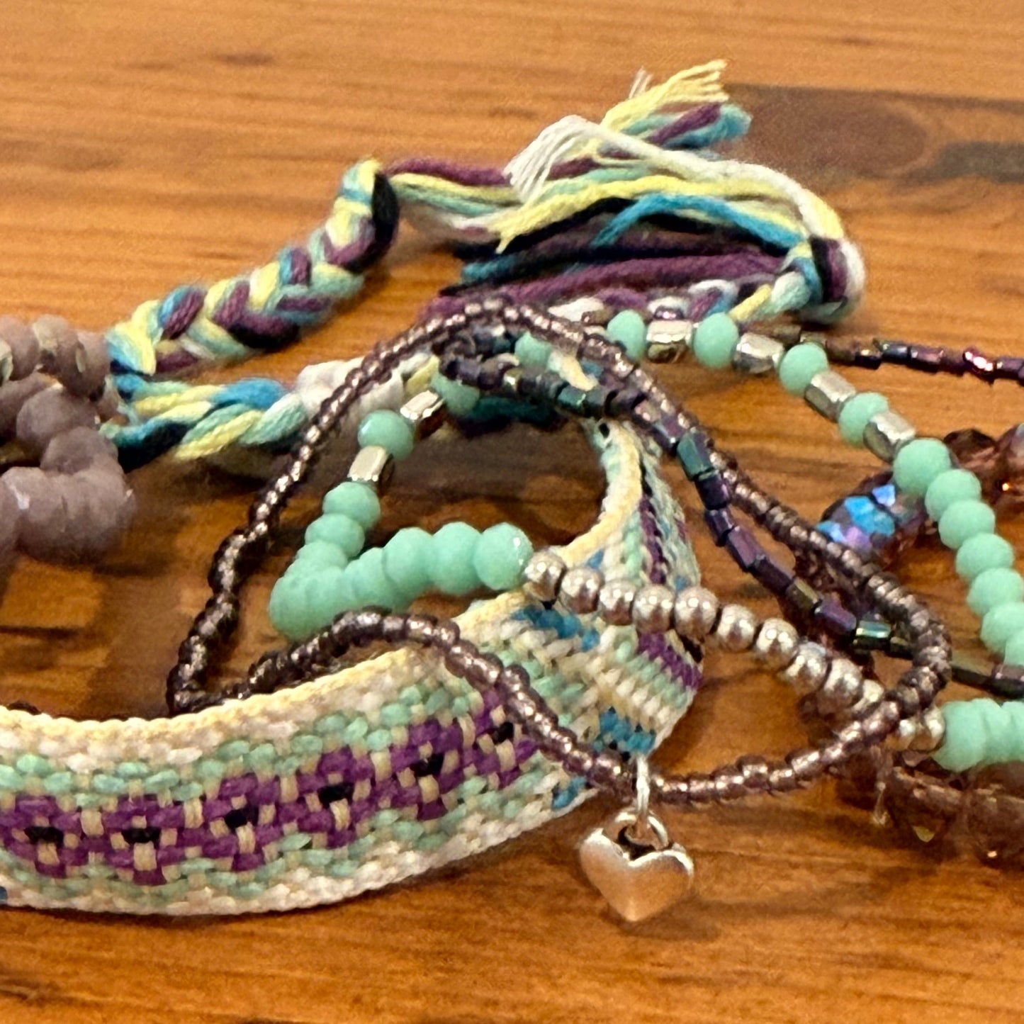 Lilac Stretch Bracelet Stack