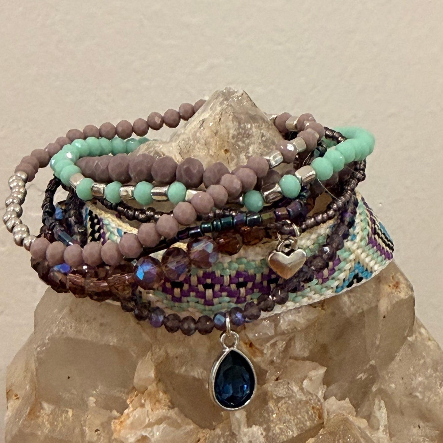 Lilac Stretch Bracelet Stack