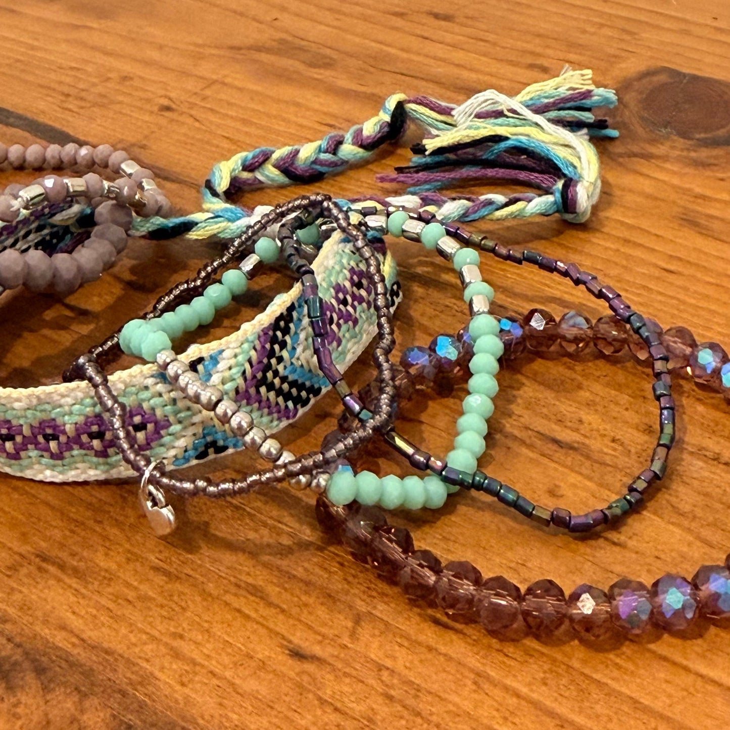 Lilac Stretch Bracelet Stack