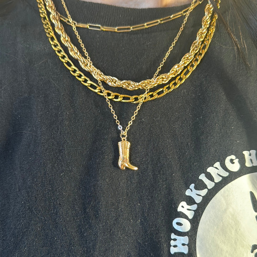 Western Boot Necklace