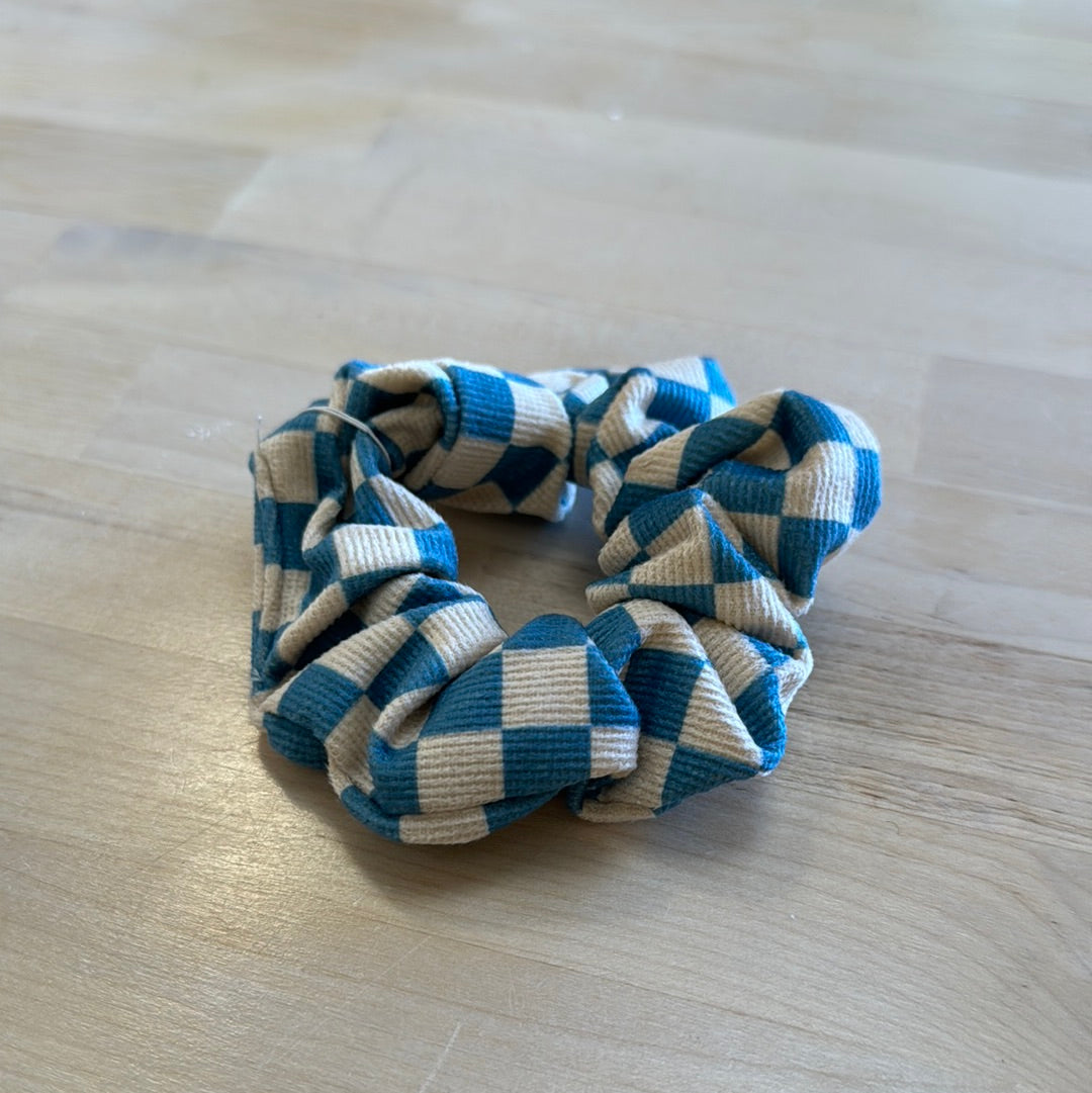 Checkered Velvet Scrunchies