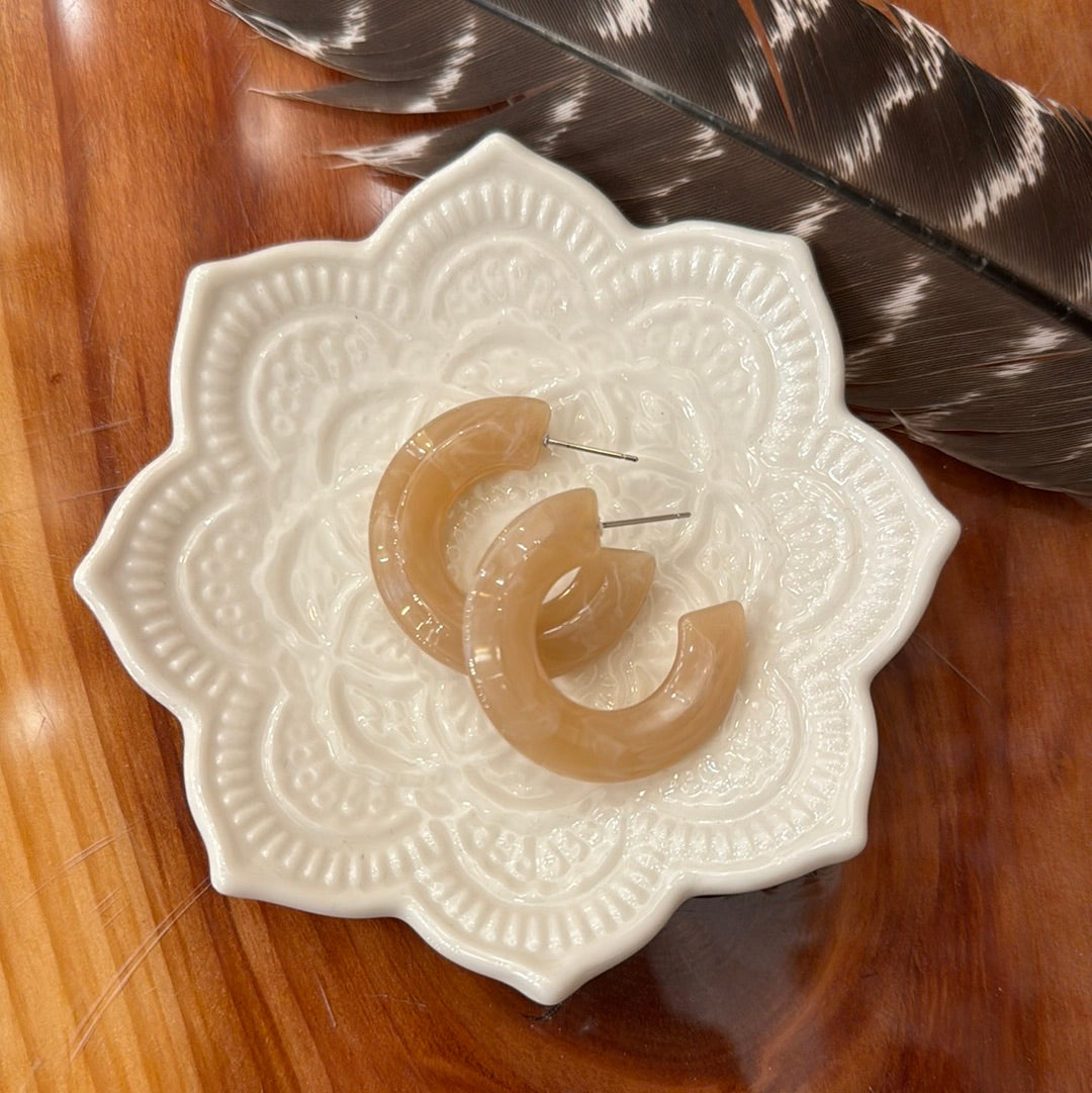 Blushing Enamel Hoops