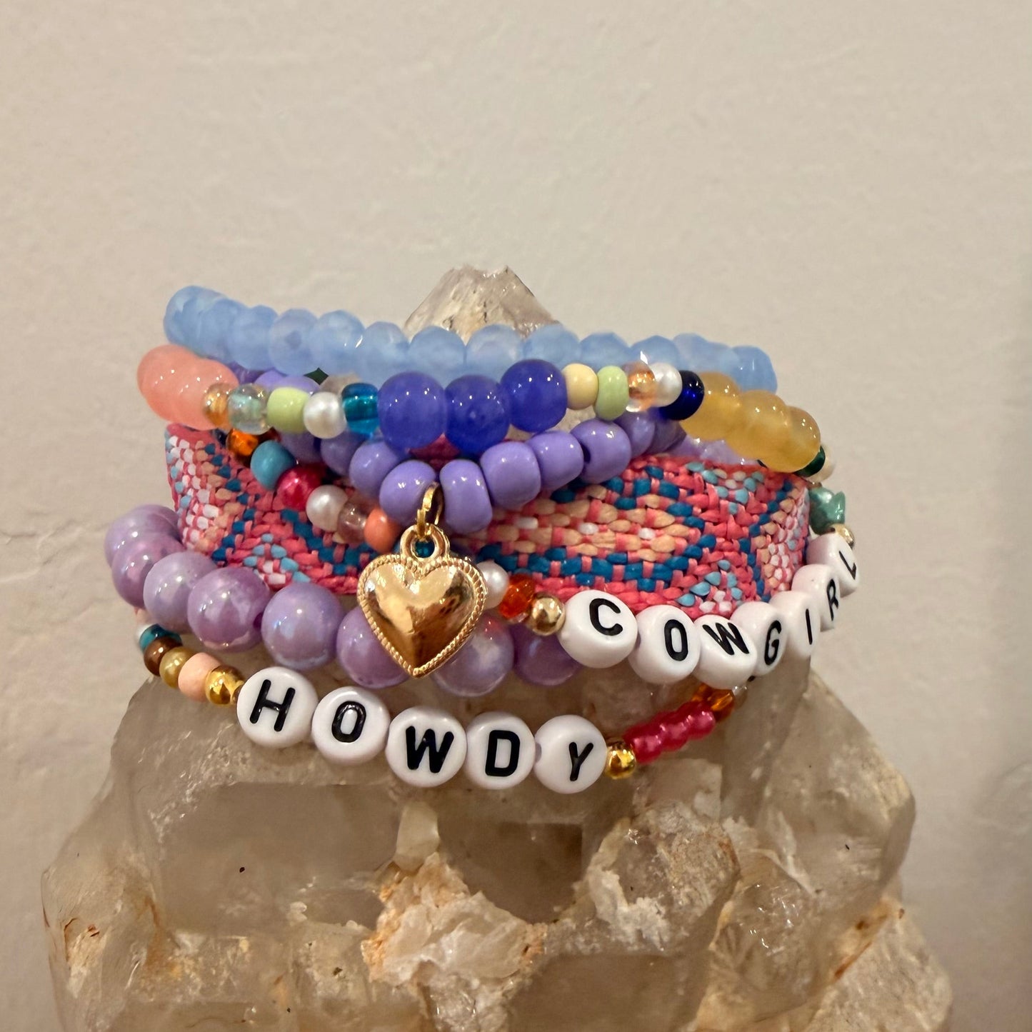 Howdy Cowgirl Stretch Bracelet Stack