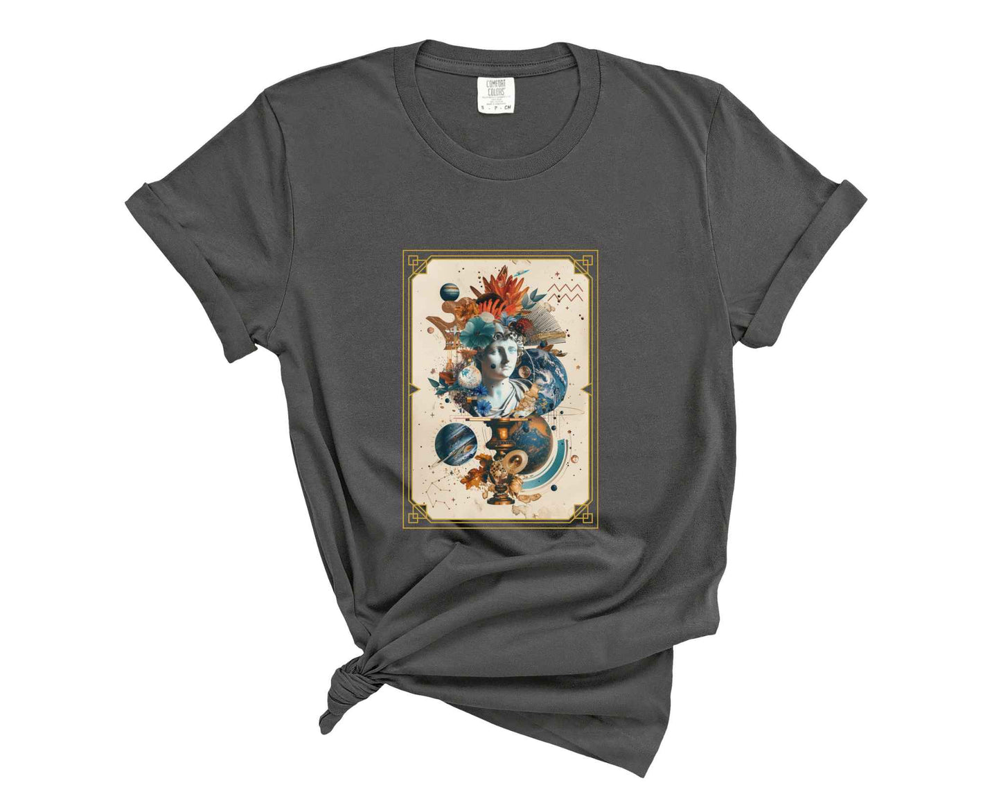 Aquarius Zodiac Collage Graphic Tee