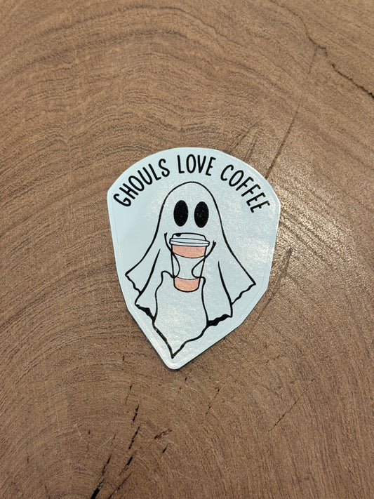 Ghouls Love Coffee Sticker