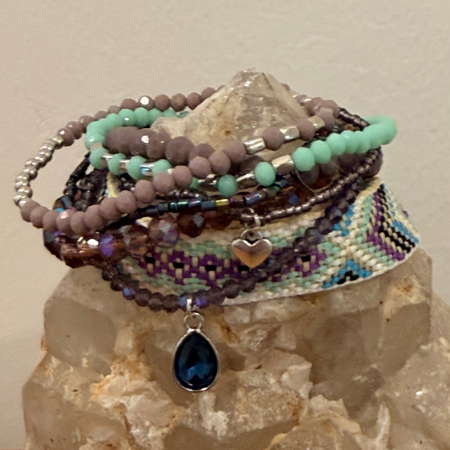 Lilac Stretch Bracelet Stack