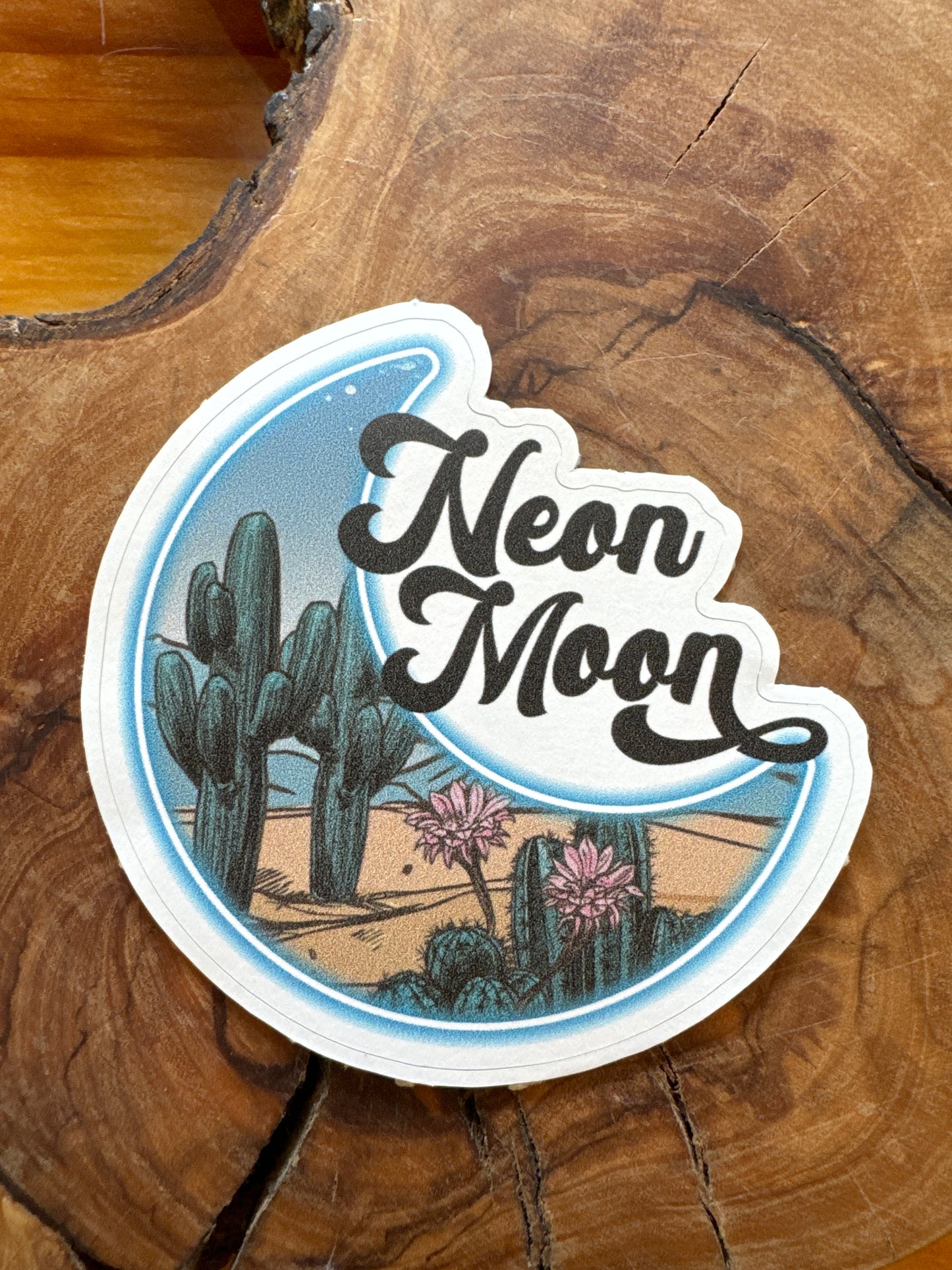 Neon Moon Sticker