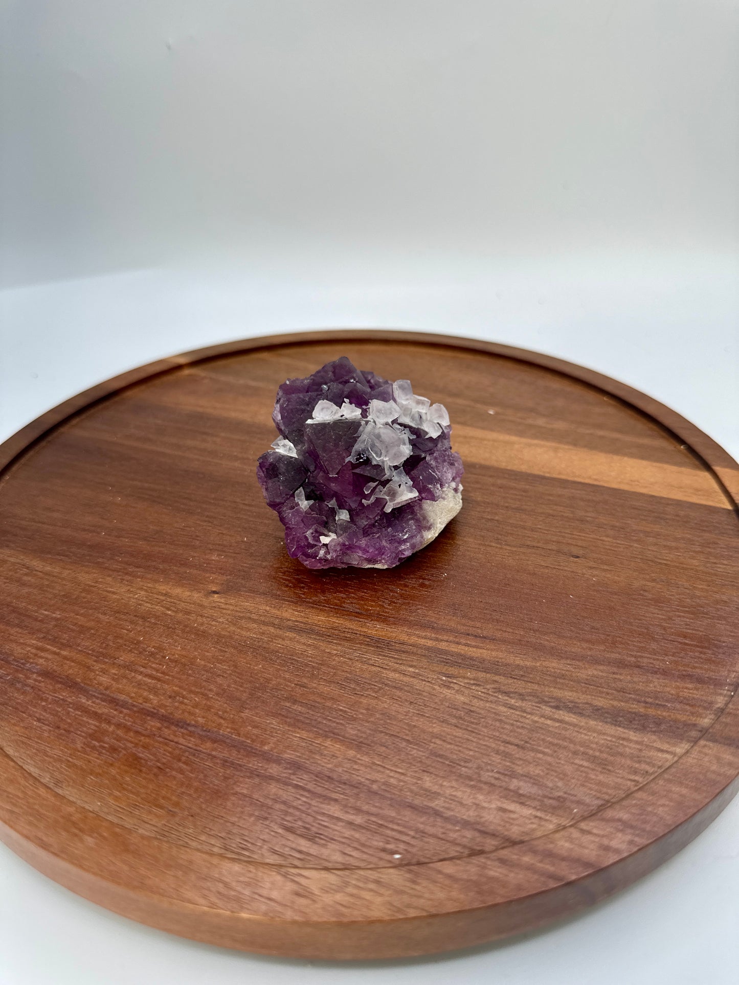 Purple & Clear Cubic Fluorite Specimen - Luxe Collection