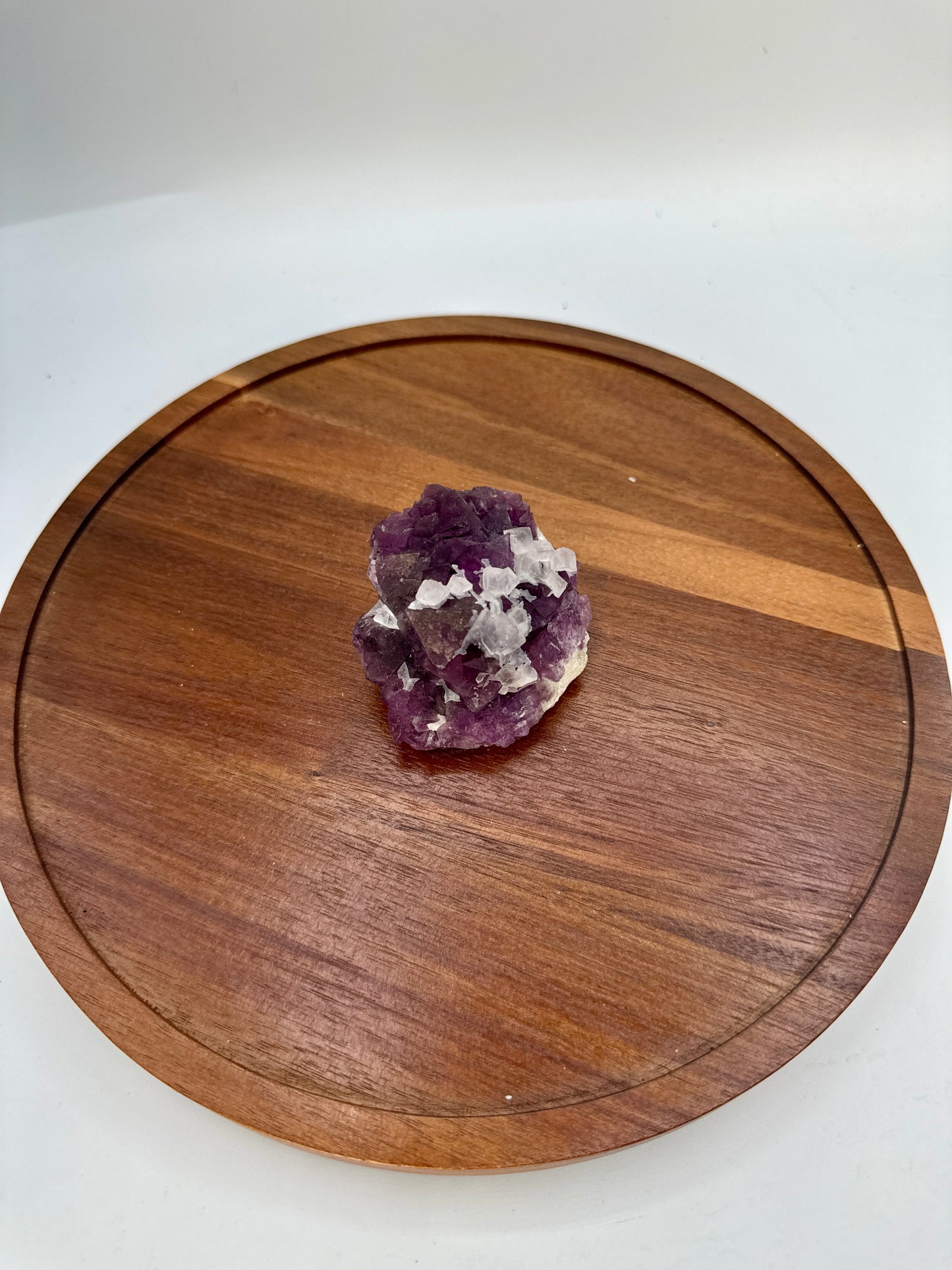 Purple & Clear Cubic Fluorite Specimen - Luxe Collection