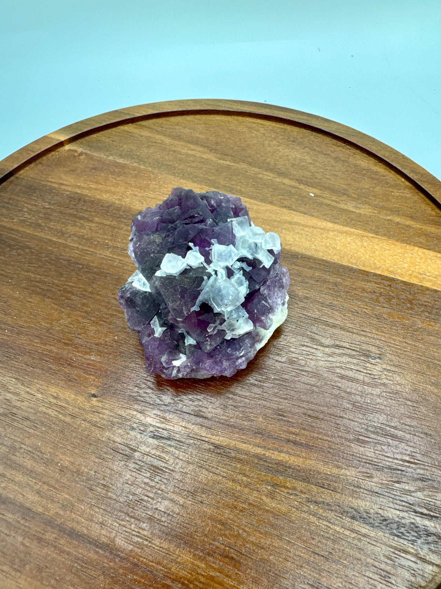 Purple & Clear Cubic Fluorite Specimen - Luxe Collection