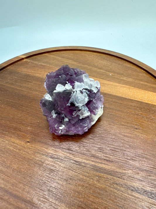 Purple & Clear Cubic Fluorite Specimen - Luxe Collection