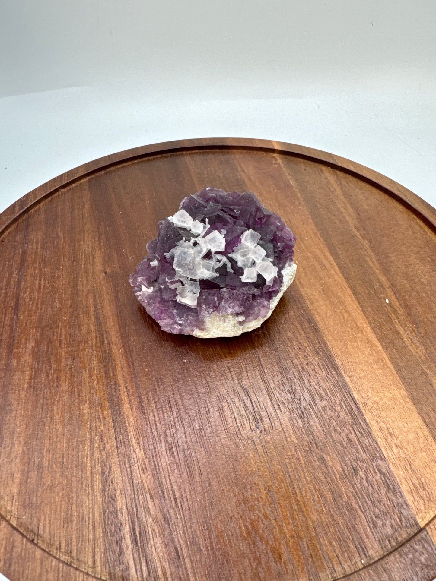 Purple & Clear Cubic Fluorite Specimen - Luxe Collection