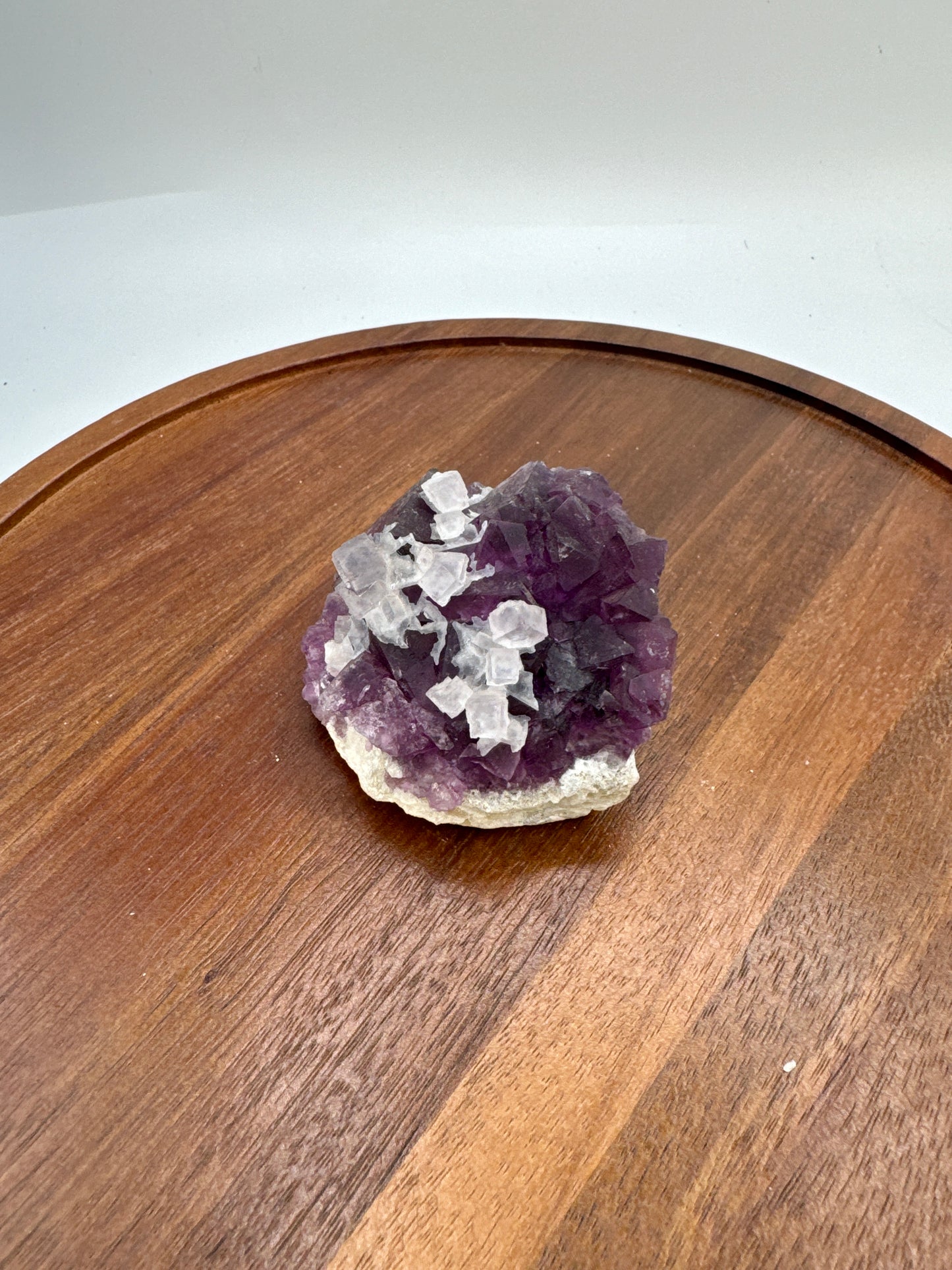 Purple & Clear Cubic Fluorite Specimen - Luxe Collection