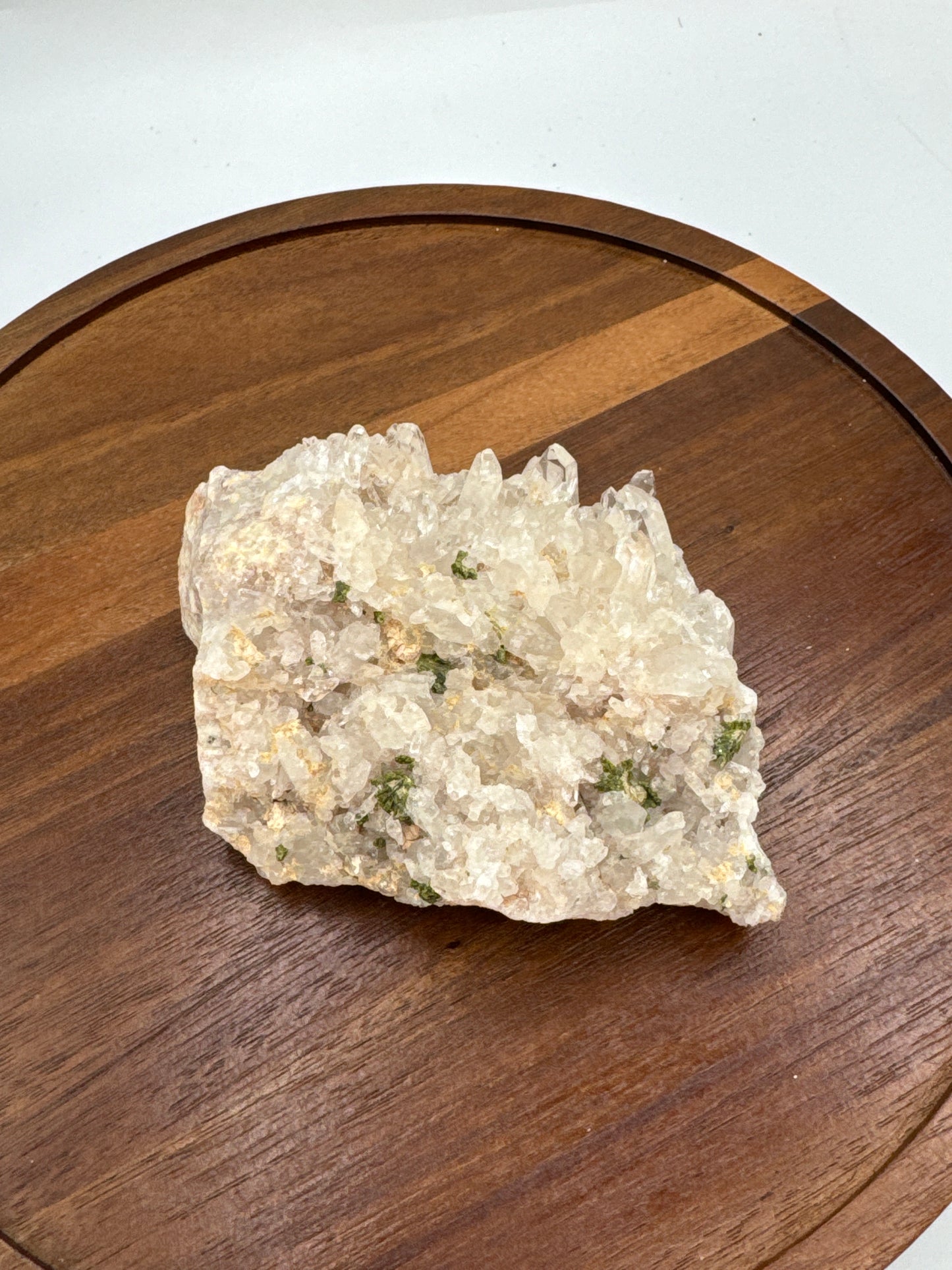 Epidote on Quartz - Luxe Collection