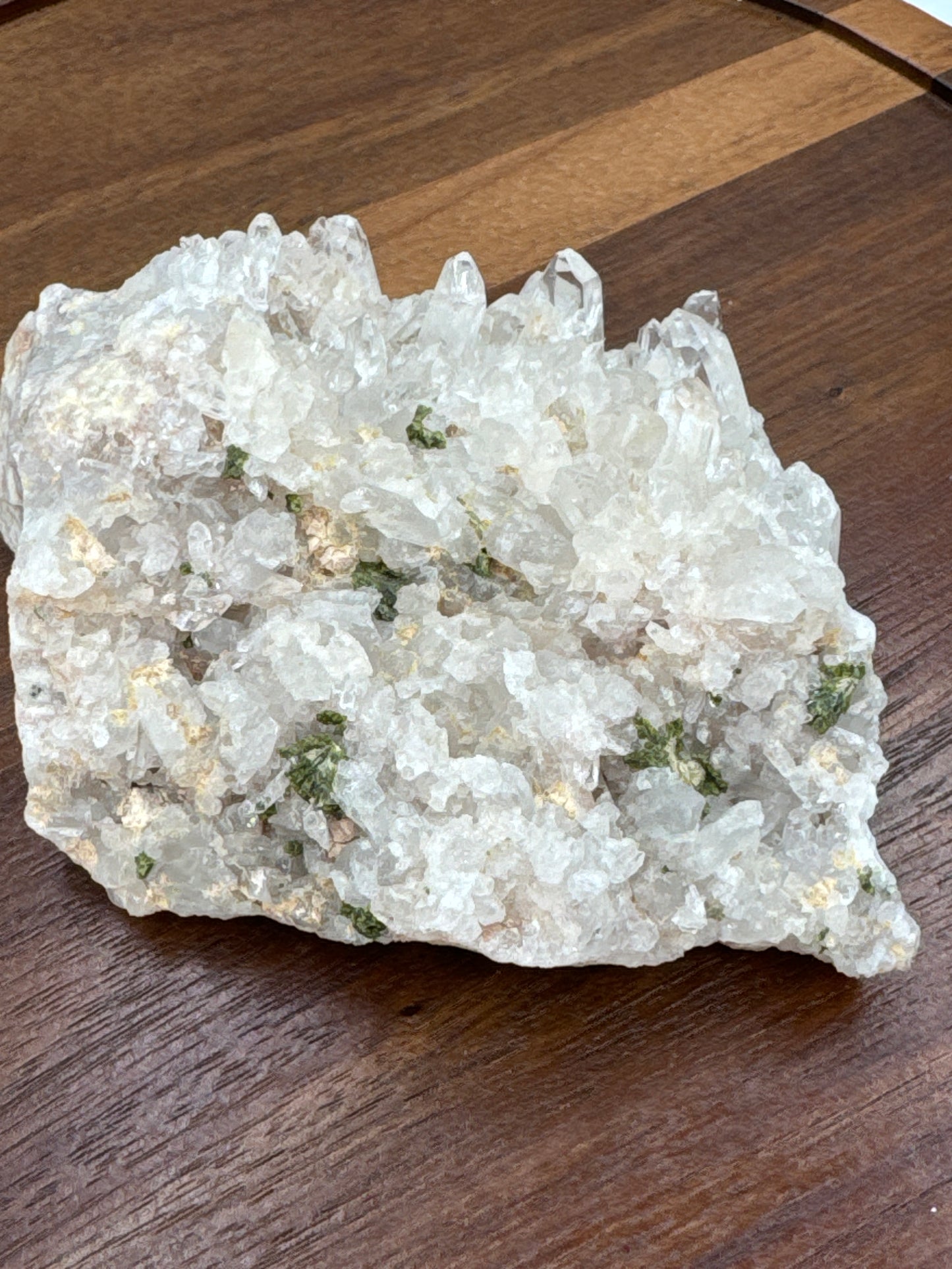 Epidote on Quartz - Luxe Collection