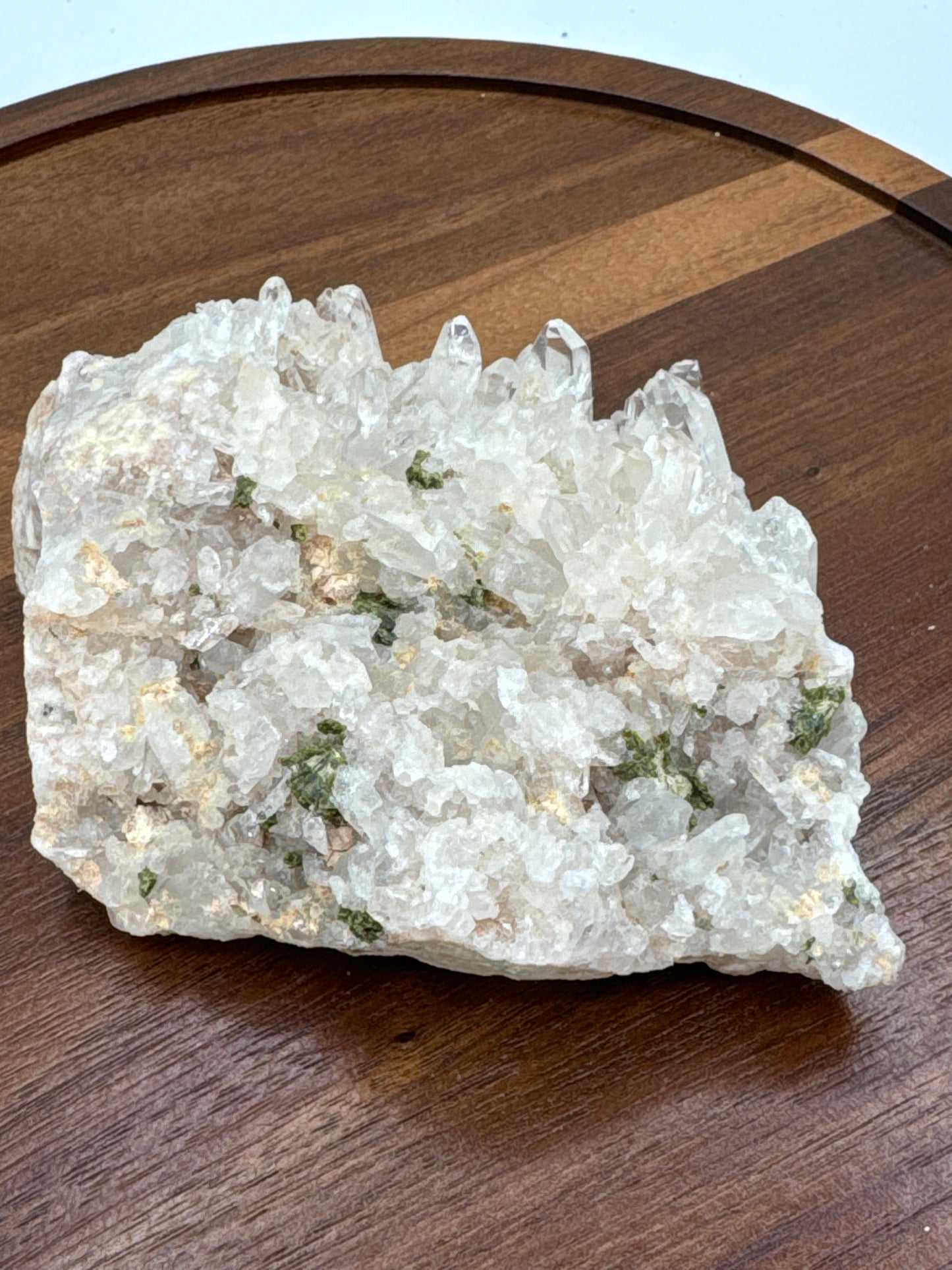 Epidote on Quartz - Luxe Collection