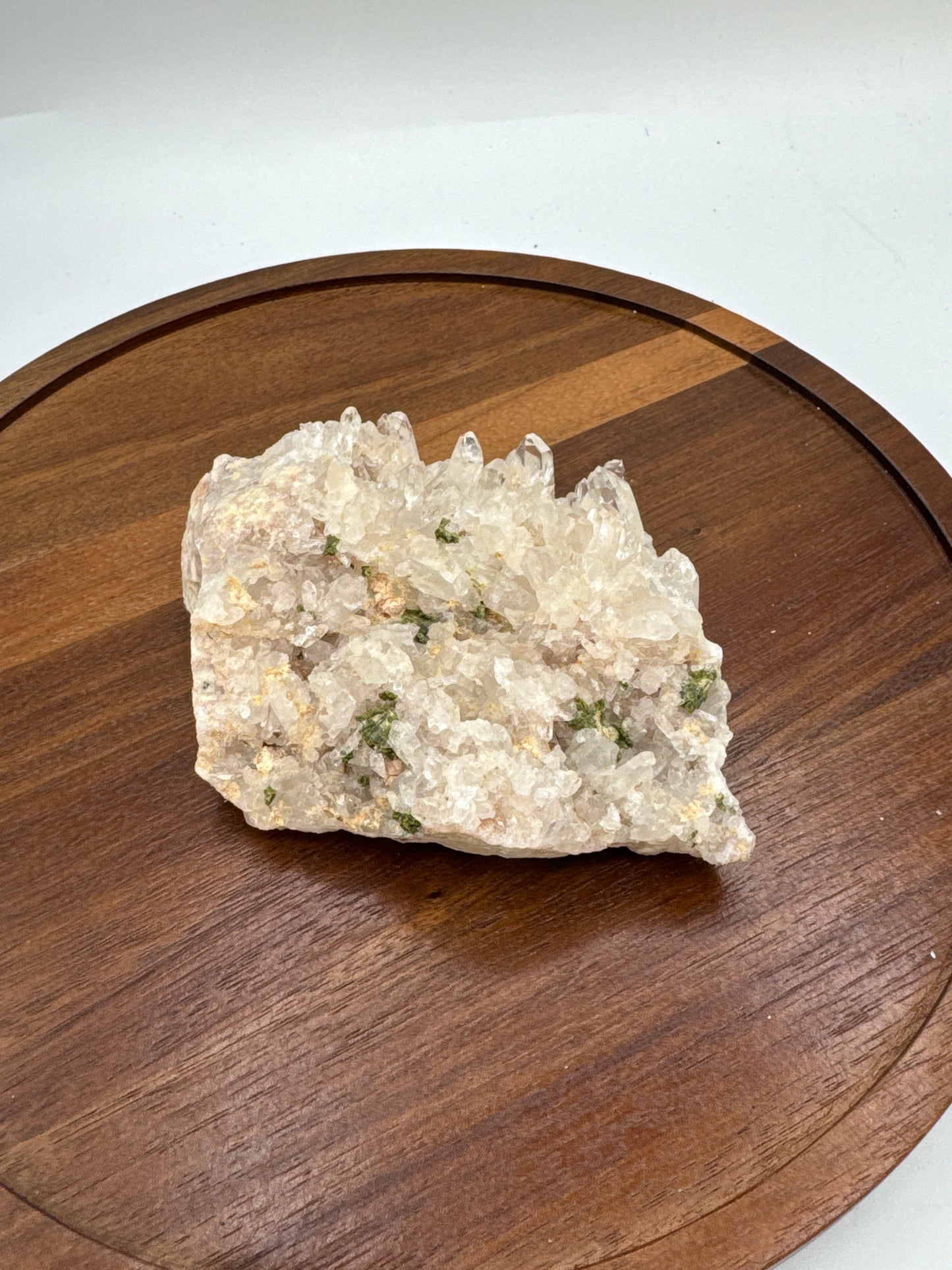 Epidote on Quartz - Luxe Collection