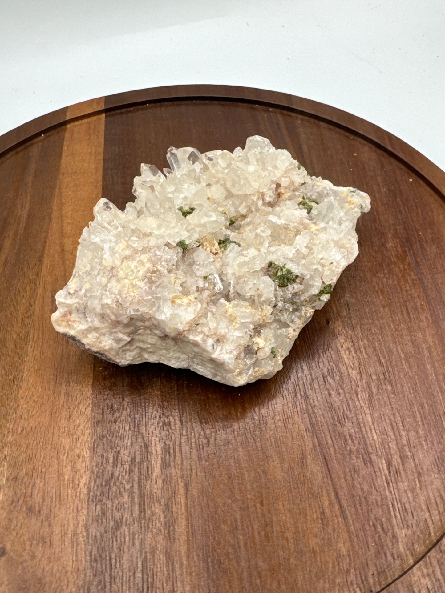 Epidote on Quartz - Luxe Collection