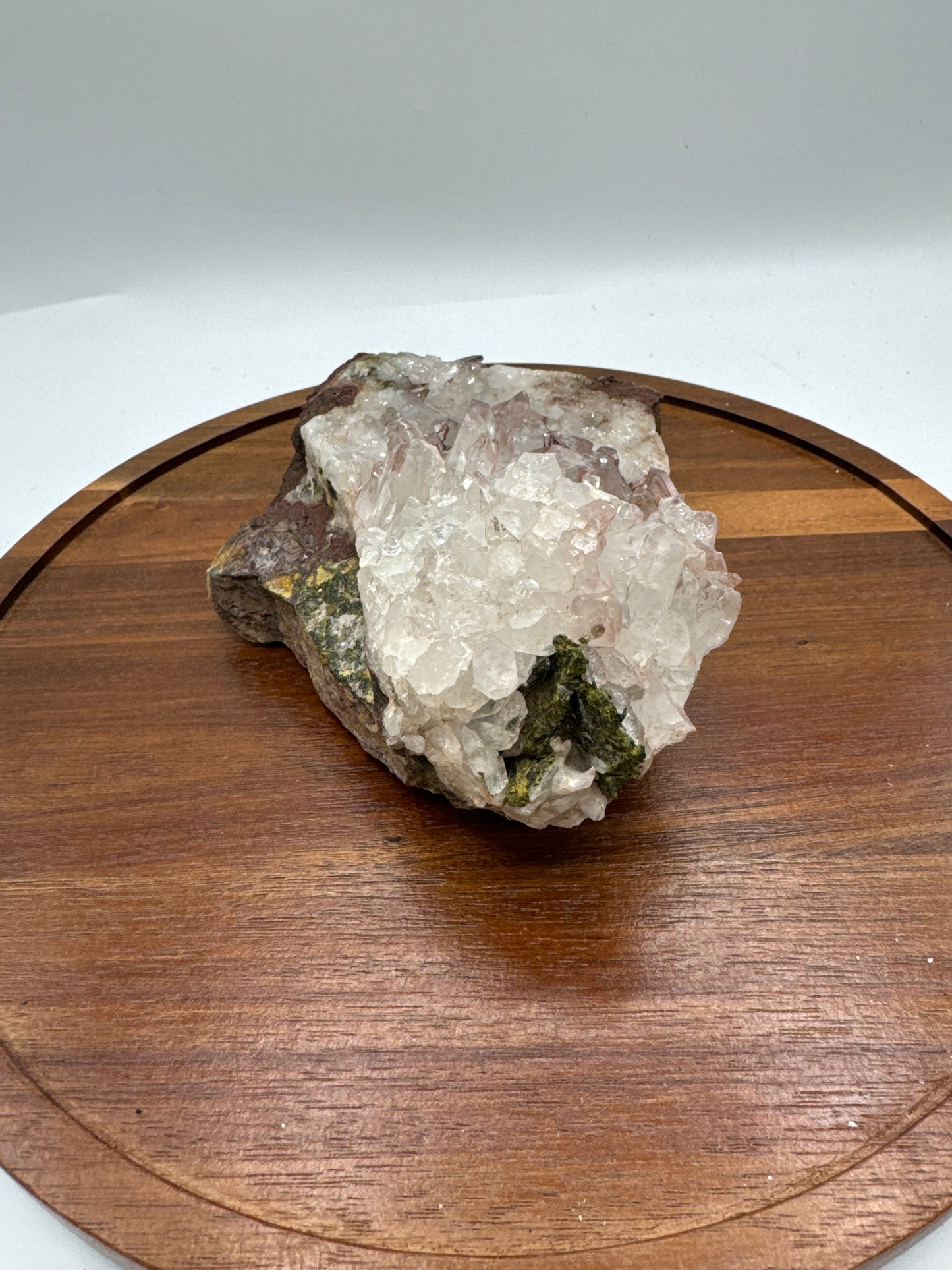 Pink Lithium Quartz with Epidote - Luxe Collection