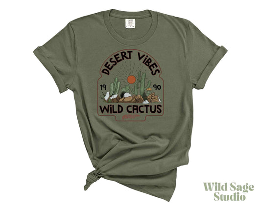 Desert Vibes and Wild Cactus Graphic Tee