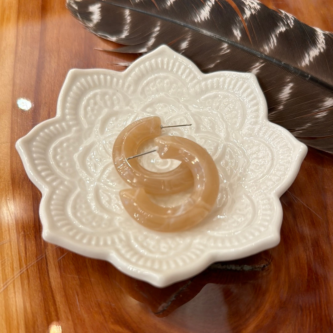 Blushing Enamel Hoops