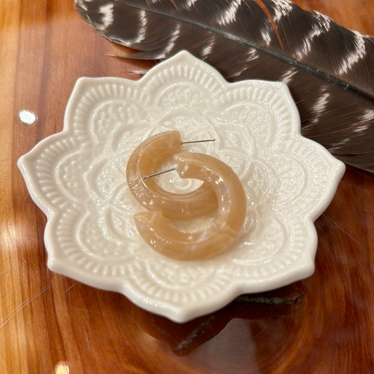 Blushing Enamel Hoops