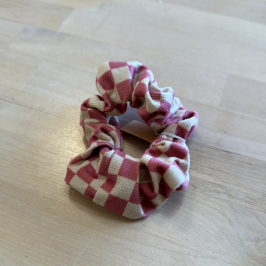 Checkered Velvet Scrunchies