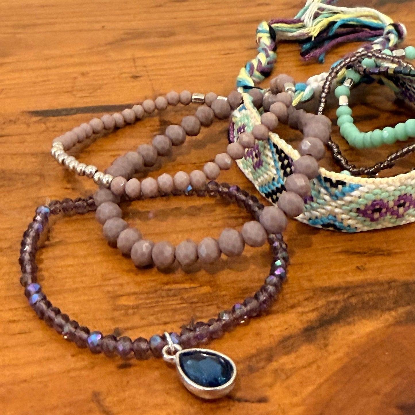 Lilac Stretch Bracelet Stack