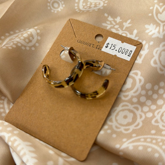 Animal Print Enamel Hoops