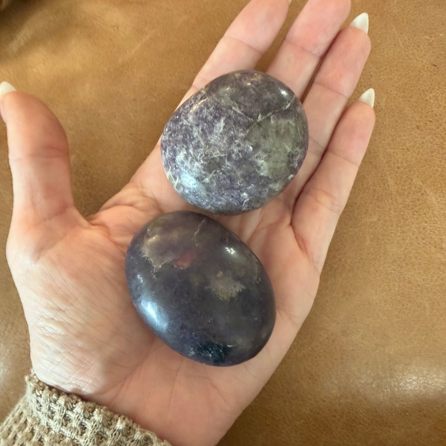 Lepidolite Palm Stones