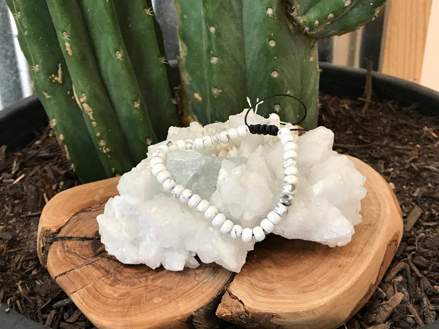 Adjustable Crystal Bead Bracelet- Rondelle Shape