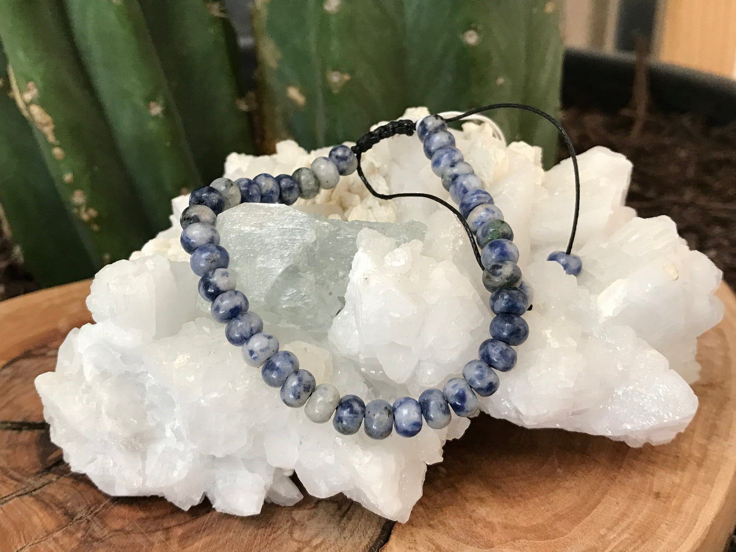 Adjustable Crystal Bead Bracelet- Rondelle Shape