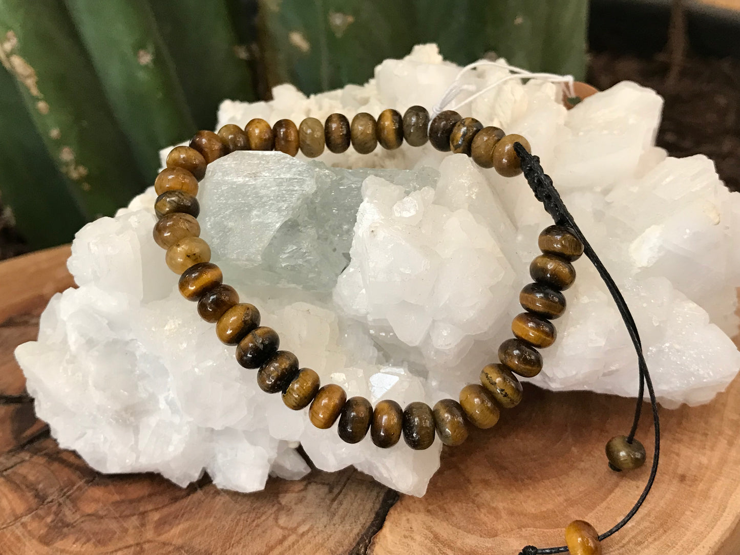 Adjustable Crystal Bead Bracelet- Rondelle Shape