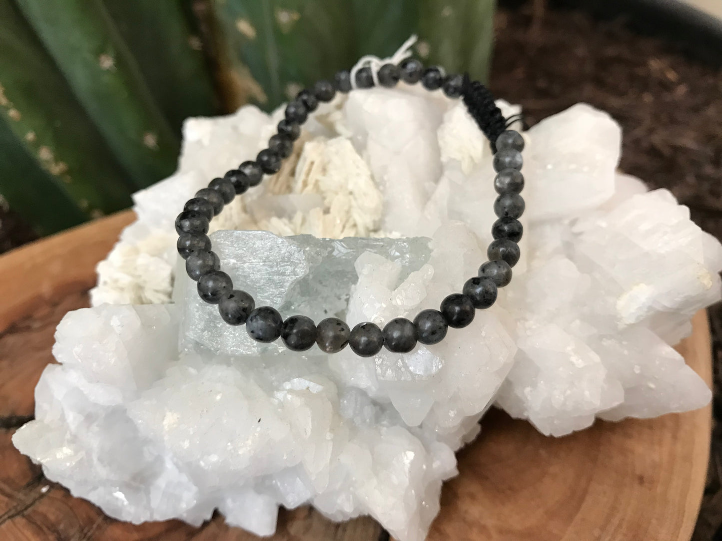 Adjustable Crystal Beaded Bracelets- 4mm Round Beads