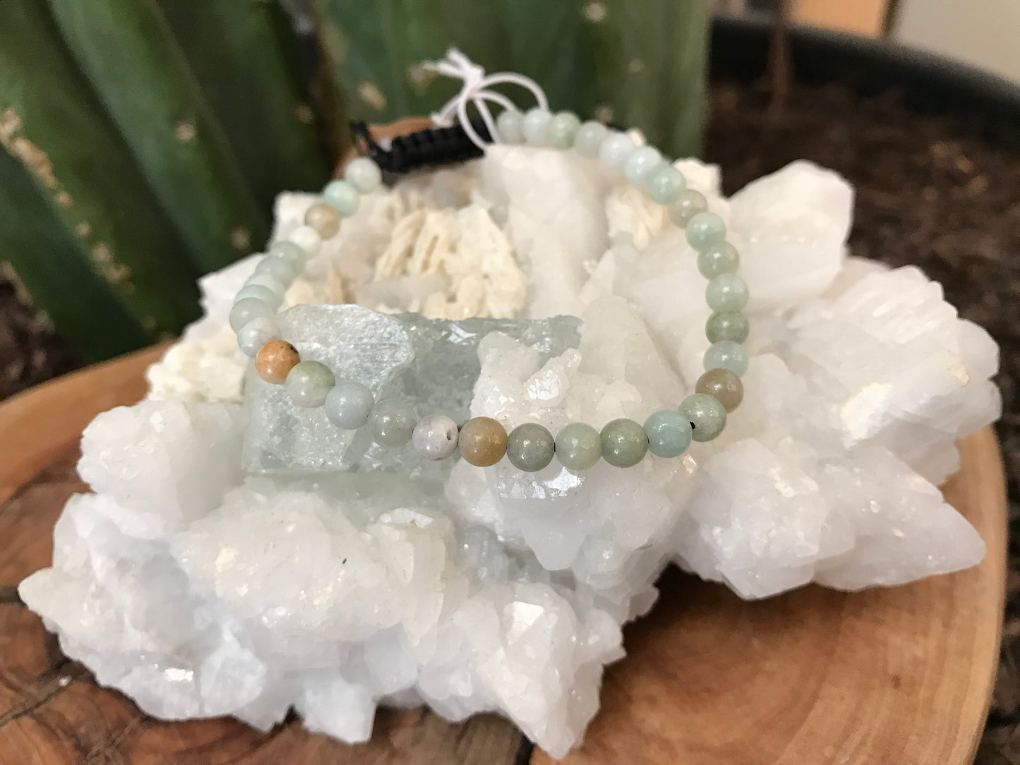 Adjustable Crystal Beaded Bracelets- 4mm Round Beads