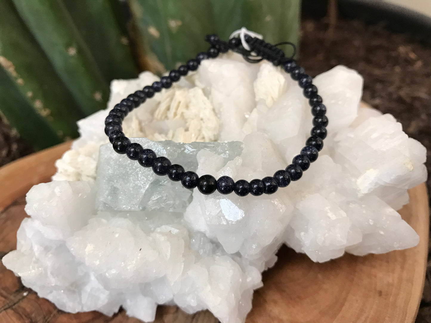 Adjustable Crystal Beaded Bracelets- 4mm Round Beads