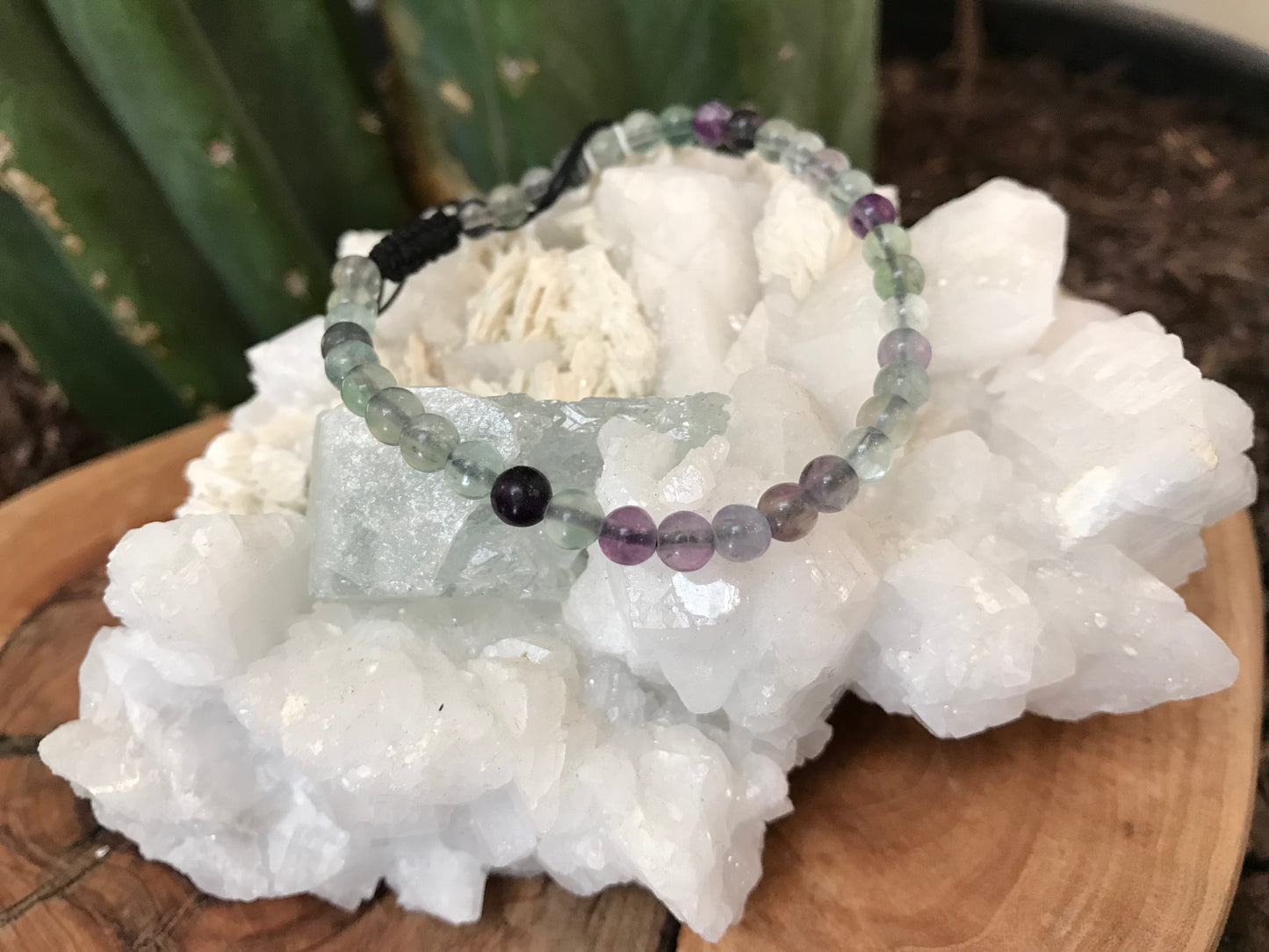 Adjustable Crystal Beaded Bracelets- 4mm Round Beads