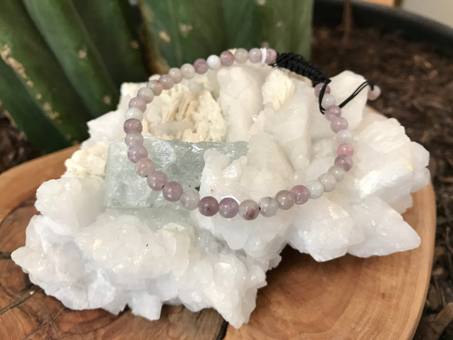 Adjustable Crystal Beaded Bracelets- 4mm Round Beads