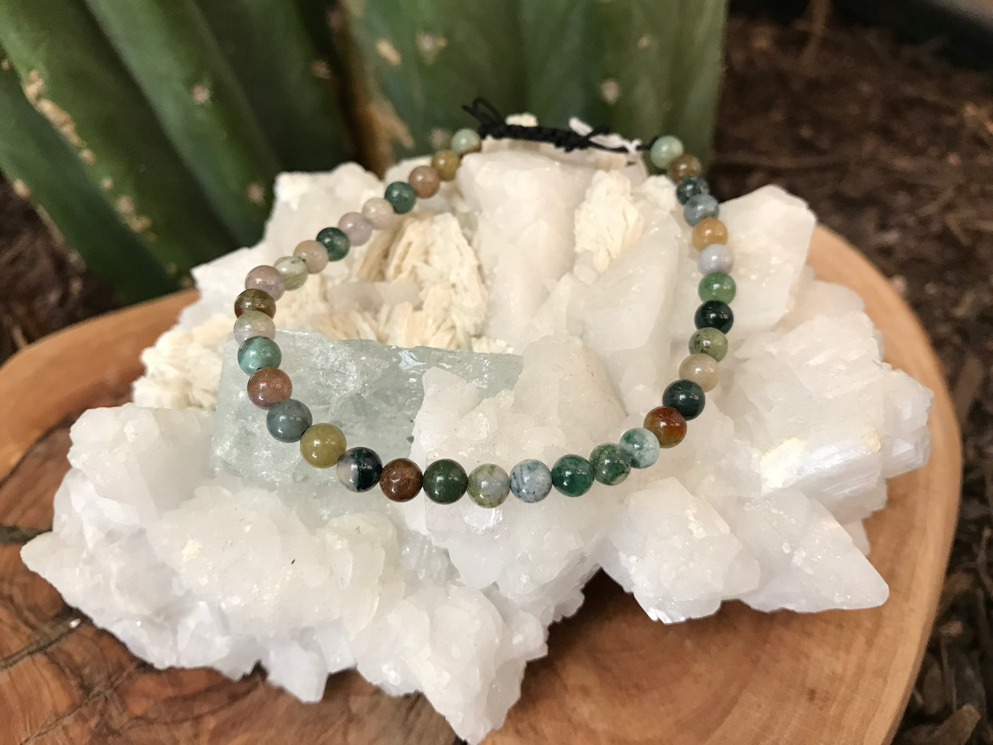 Adjustable Crystal Beaded Bracelets- 4mm Round Beads