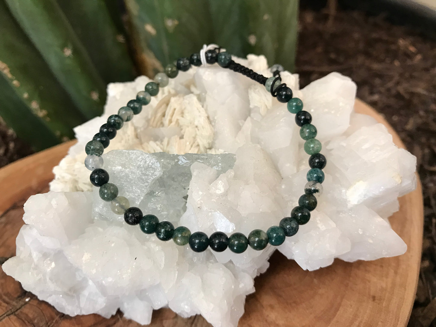 Adjustable Crystal Beaded Bracelets- 4mm Round Beads