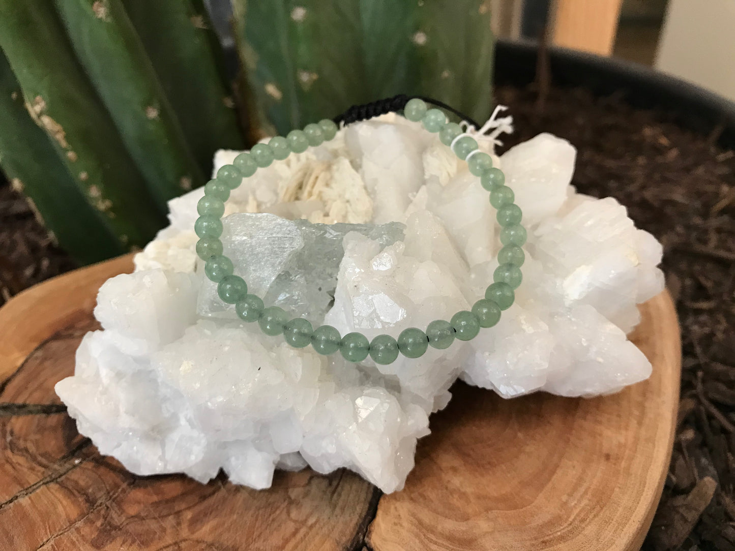 Adjustable Crystal Beaded Bracelets- 4mm Round Beads