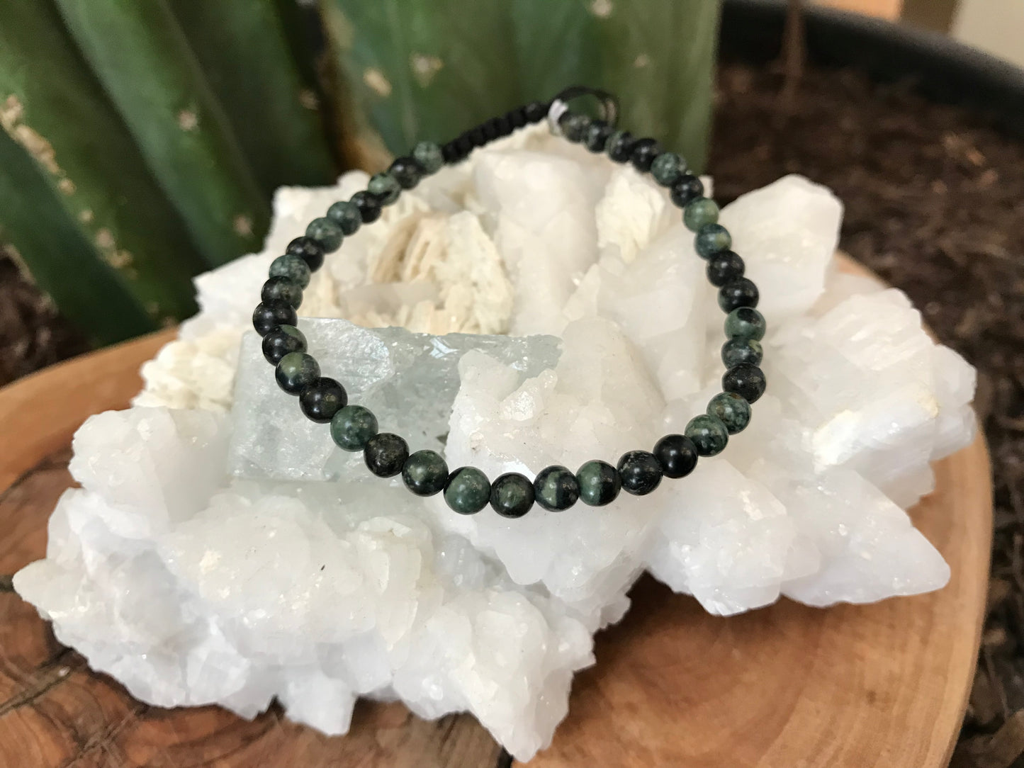 Adjustable Crystal Beaded Bracelets- 4mm Round Beads