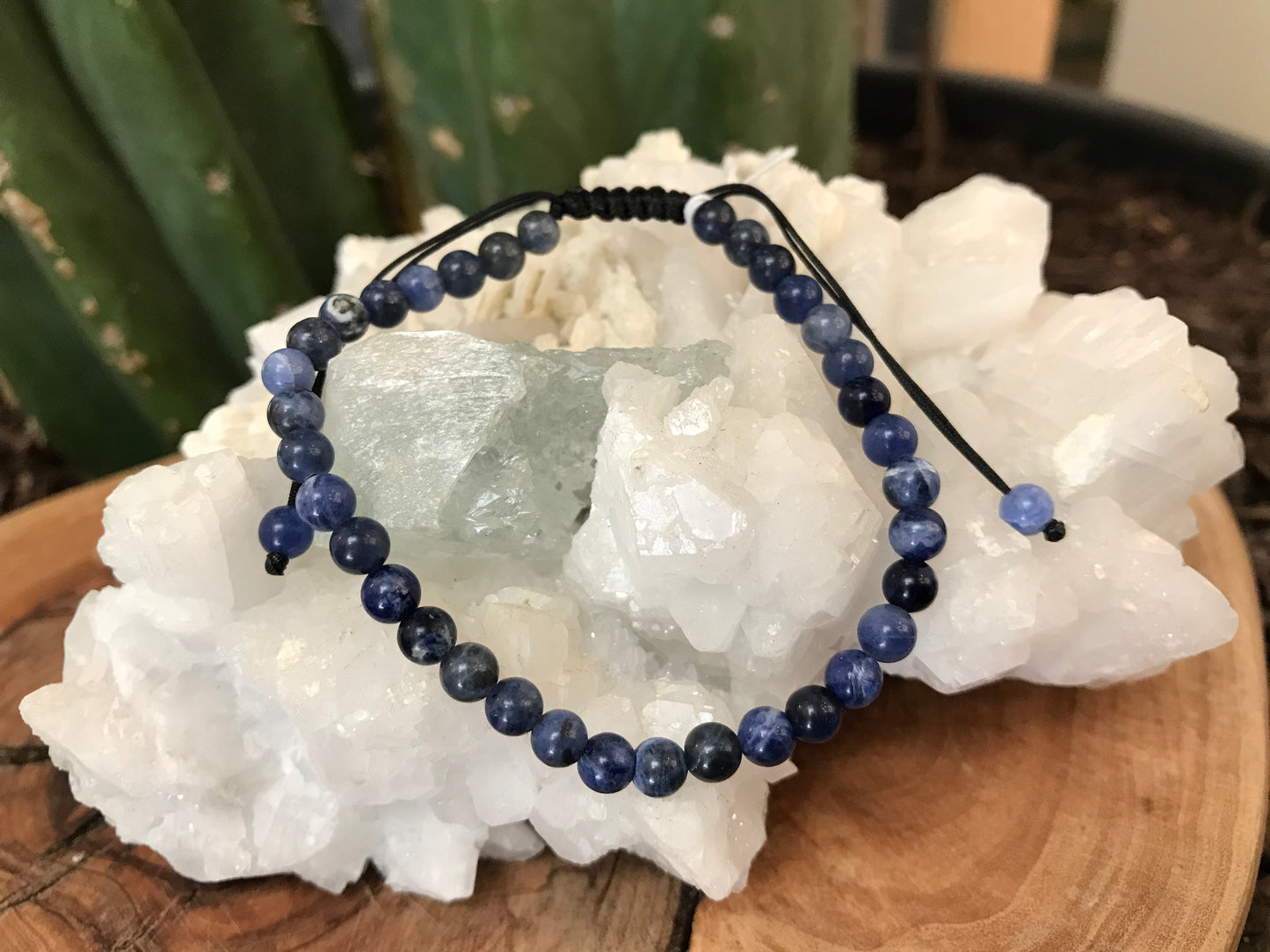 Adjustable Crystal Beaded Bracelets- 4mm Round Beads